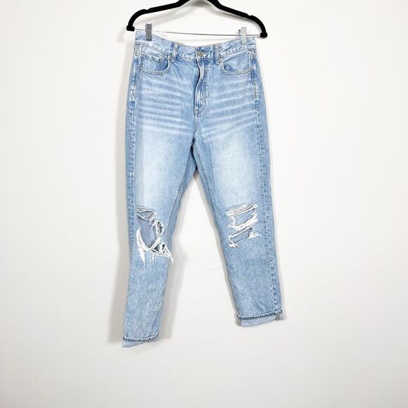 6. American Eagle Mom Jeans Distressed Size 6 - Picture 1 of 9